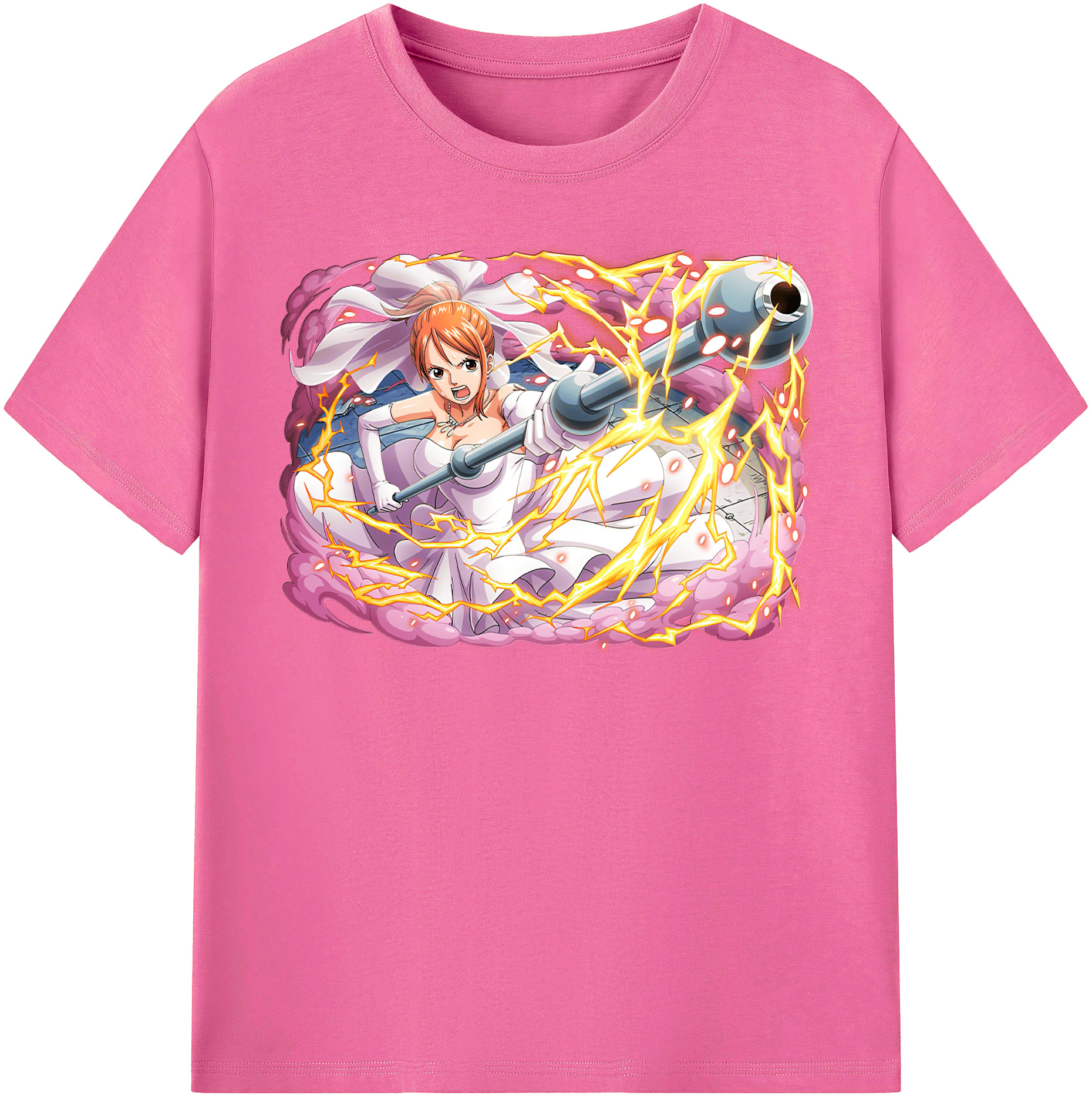 （画像用） ワンピース ナミ ONE PIECE Nami レディースカジュアルプリントTシャツ（綿100％）